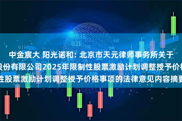 中金宸大 阳光诺和: 北京市天元律师事务所关于北京阳光诺和药物研究股份有限公司2025年限制性股票激励计划调整授予价格事项的法律意见内容摘要